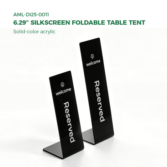 Clear Acrylic Silk-Screened Table Tent - Reserved