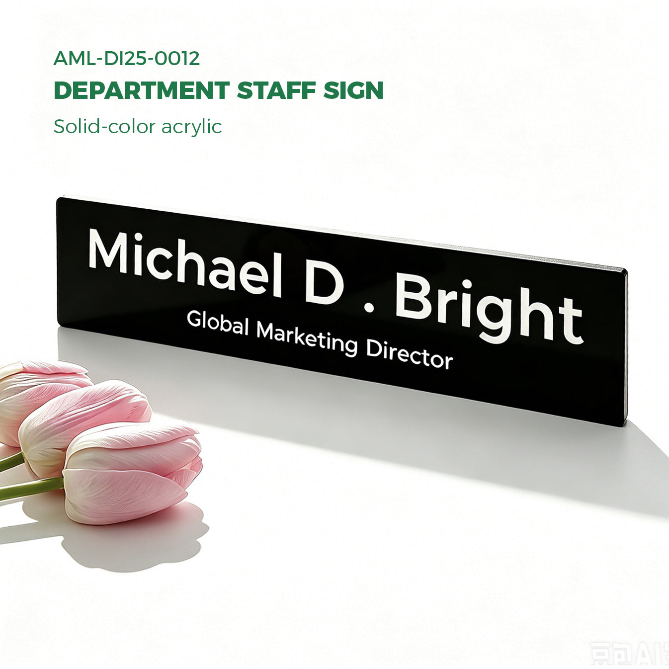 Clear Acrylic Name Plate Sign Holder for Office Door or Desk