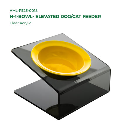 AIMOLLY acrylic  Model H Elevated Dog/Cat Feeder， Elevated Dog/Cat Feeder，AML-PE25-0018/19