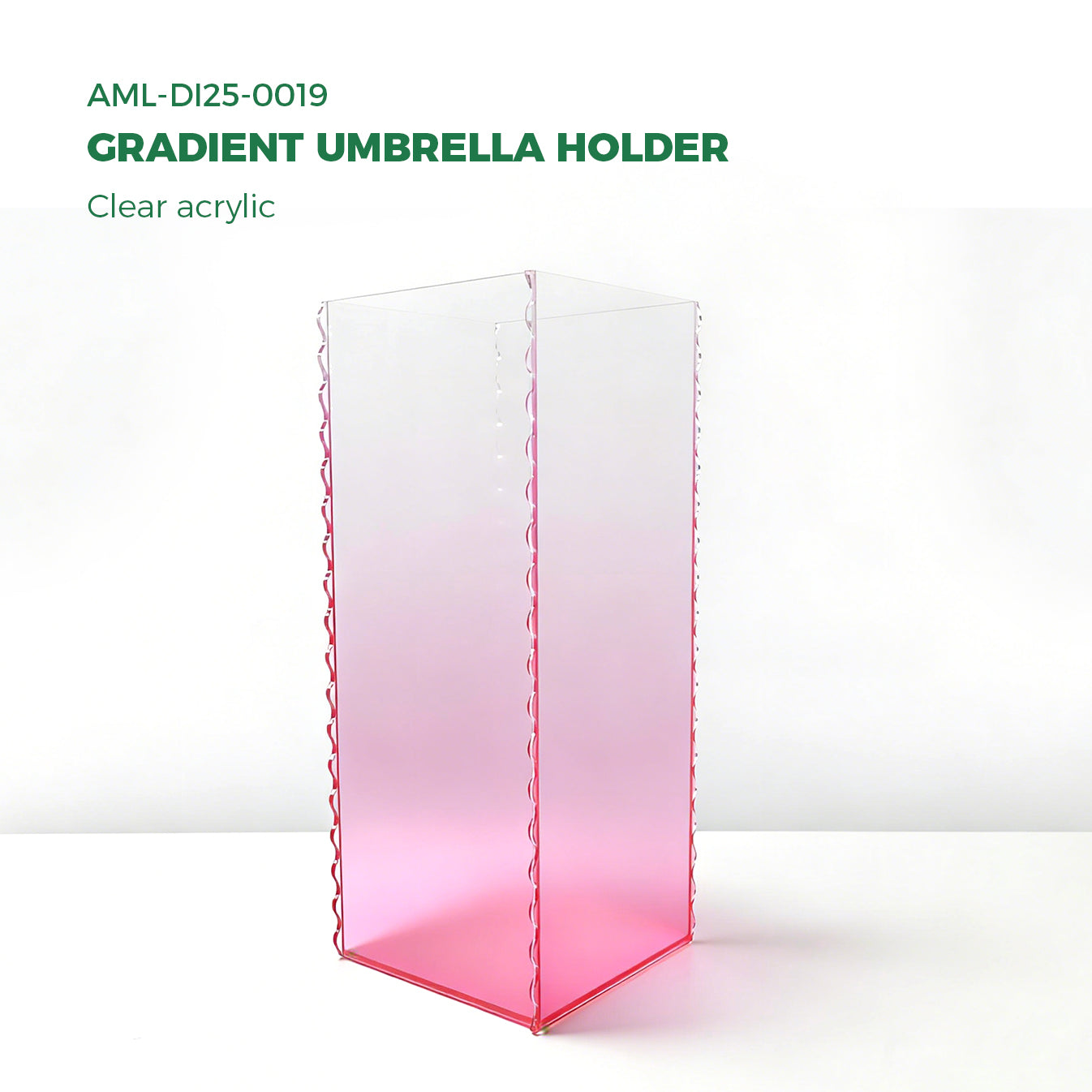 Clear Acrylic Gradient Umbrella Holder