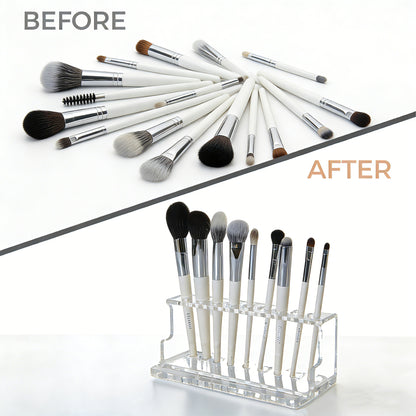 AIMOLLY Acrylic pen holder stand, custom-made high-quality desktop pencil organizer, makeup brush holder, transparent acrylic transparent plastic pen stand, acrylic pen holder (Model AML-059)