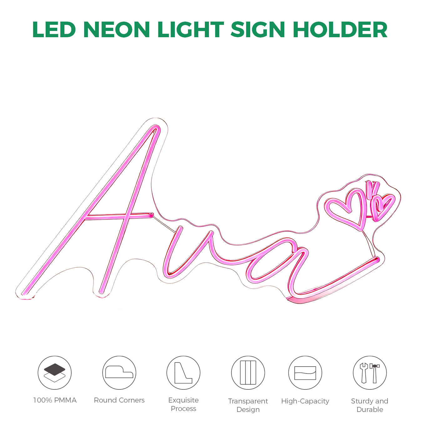 Clear Acrylic LED Neon Hand Sign