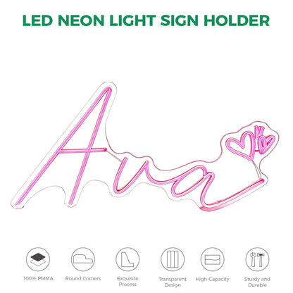 Clear Acrylic LED Neon Hand Sign
