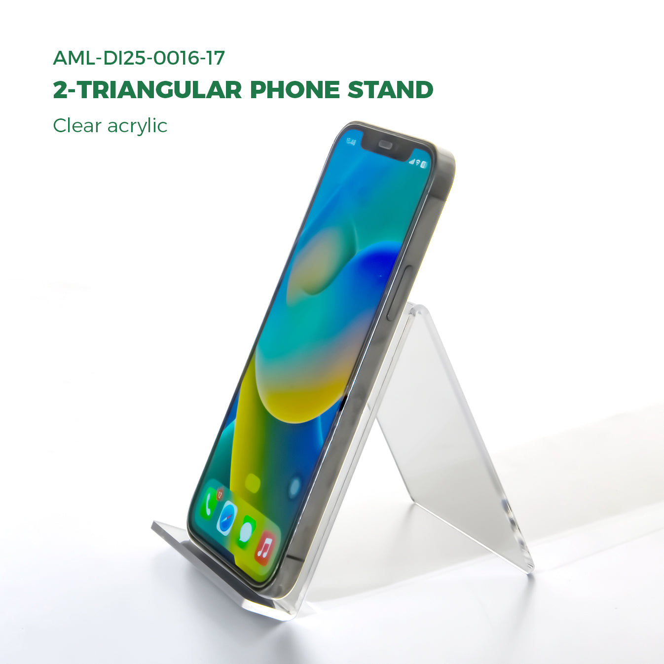 Clear Acrylic Triangular Phone Stand