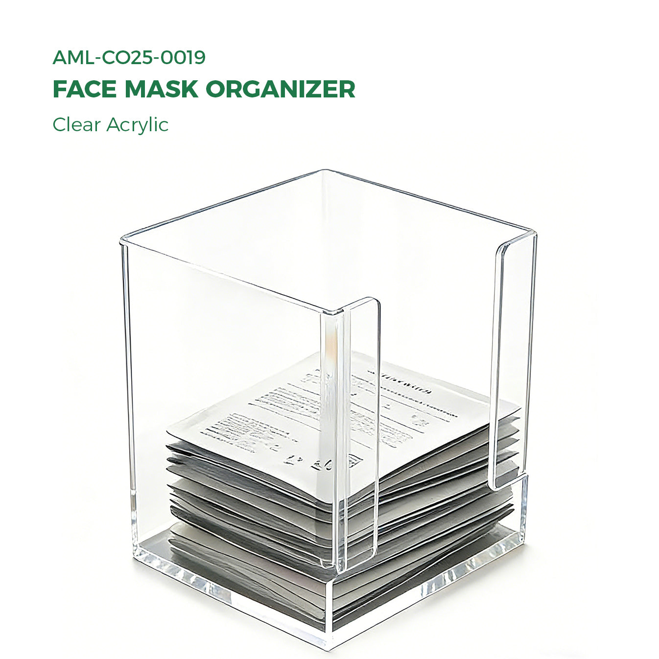 Clear Acrylic Face Mask Organizer