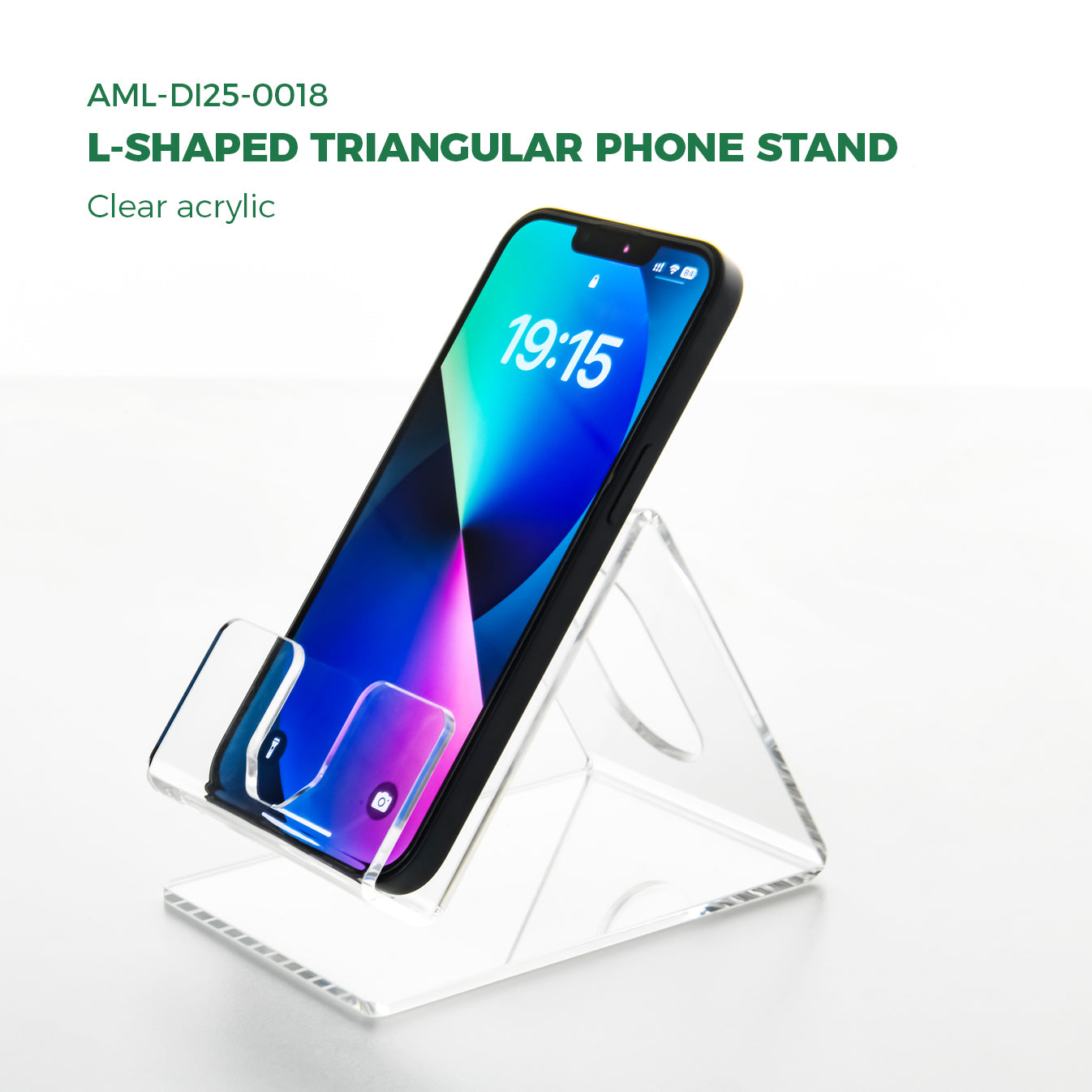 Clear Acrylic Triangular Phone Stand