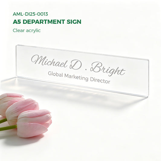 Clear Acrylic Name Plate Sign Holder for Office Door or Desk