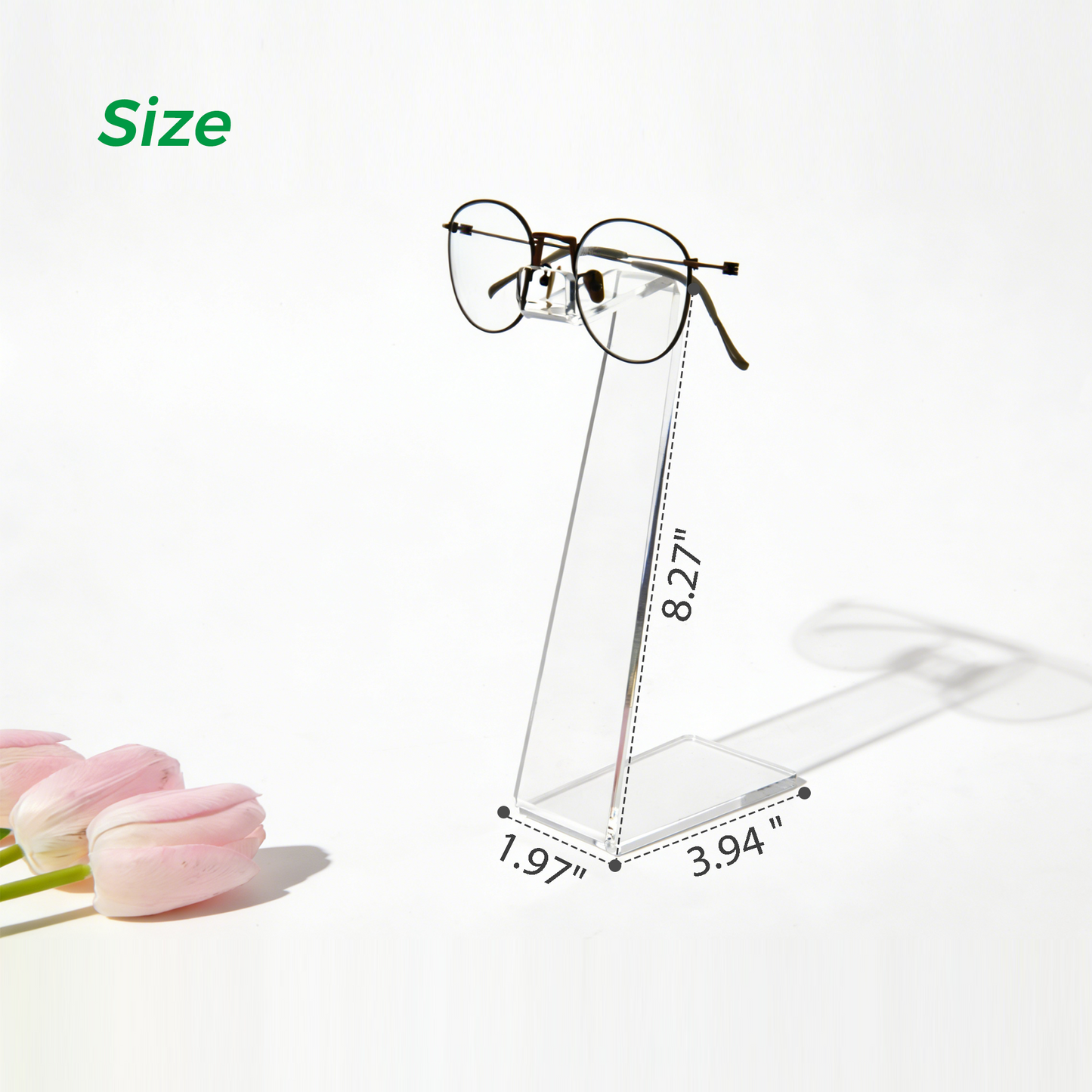 AIMOLLY - Clear Acrylic Eyeglass Frame,Acrylic Glasses Organizer & ShowCase - Clear Sunglasses Holder Stand for Retail Store Display, Desktop Storage (Model: AML-HO25-0027)