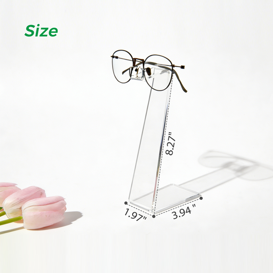 AIMOLLY - Clear Acrylic Eyeglass Frame,Acrylic Glasses Organizer & ShowCase - Clear Sunglasses Holder Stand for Retail Store Display, Desktop Storage (Model: AML-HO25-0027)