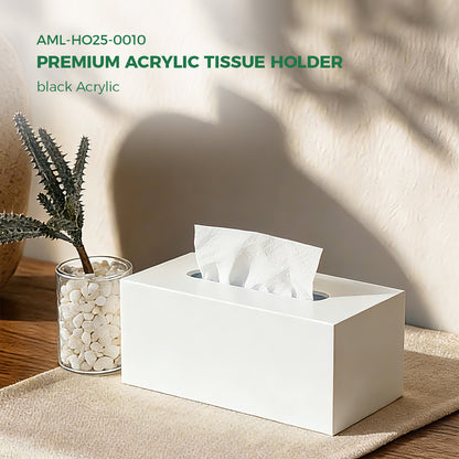 AIMOLLY High-Quality Acrylic Paper Towel Holder - Multi-functional Facial Towel Storage Box (Model: AML-HO25-0009-0010)