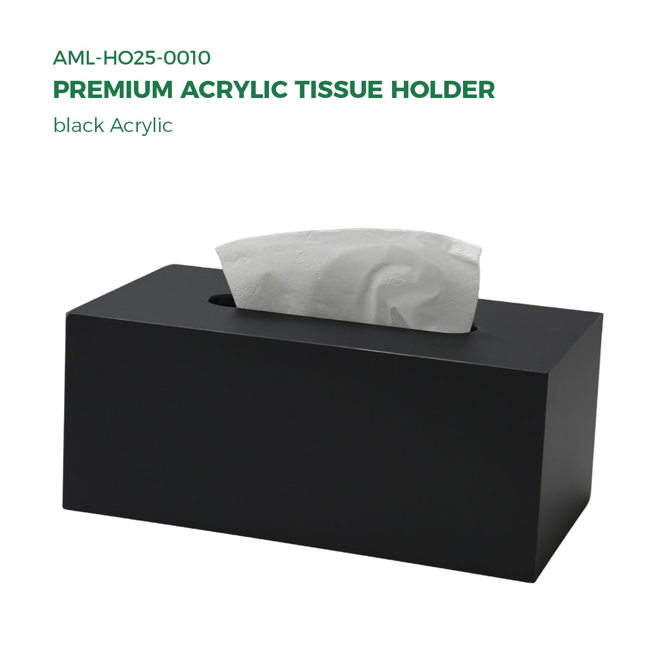 AIMOLLY High-Quality Acrylic Paper Towel Holder - Multi-functional Facial Towel Storage Box (Model: AML-HO25-0009-0010)