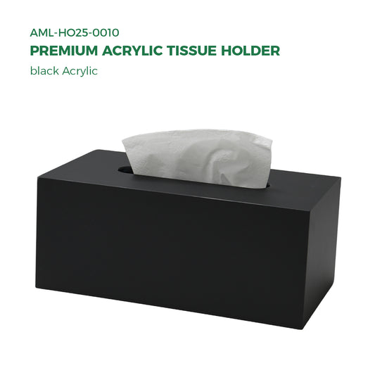 AIMOLLY High-Quality Acrylic Paper Towel Holder - Multi-functional Facial Towel Storage Box (Model: AML-HO25-0009-0010)