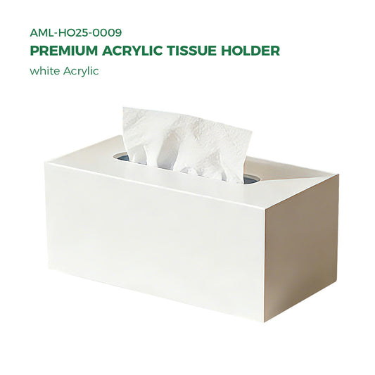 AIMOLLY High-Quality Acrylic Paper Towel Holder - Multi-functional Facial Towel Storage Box (Model: AML-HO25-0009-0010)