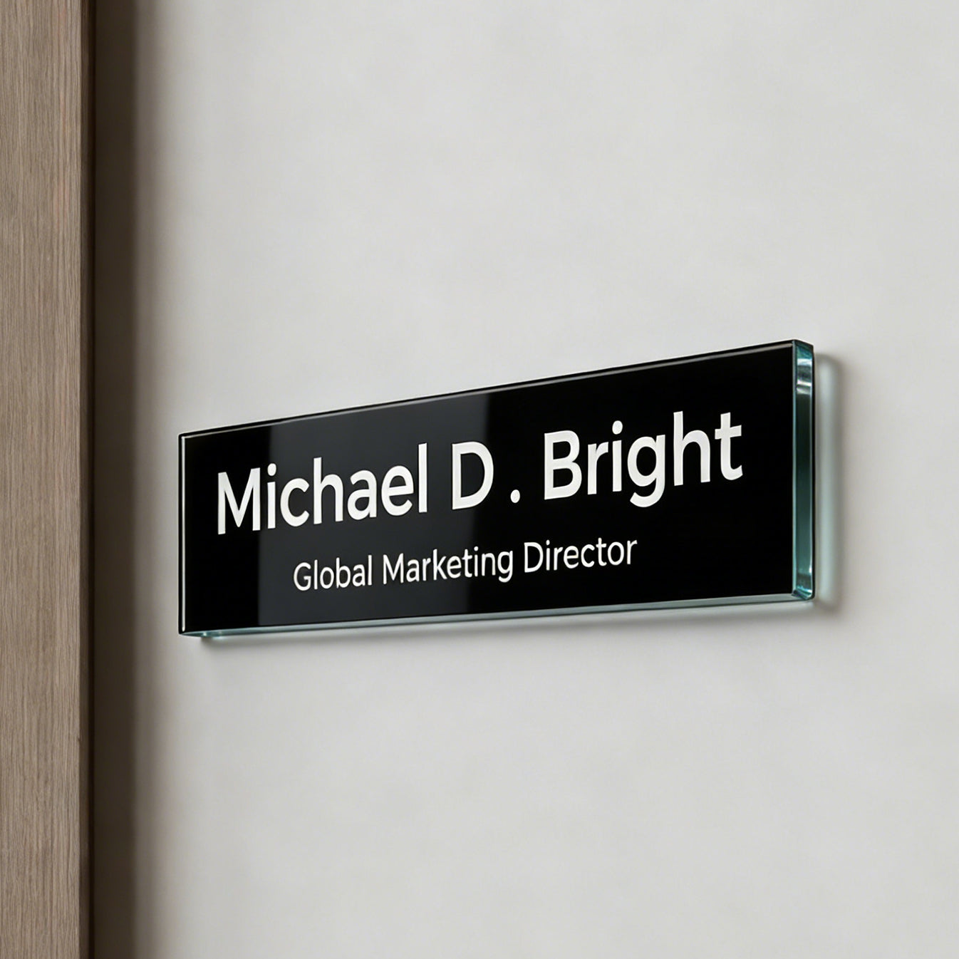 Clear Acrylic Name Plate Sign Holder for Office Door or Desk