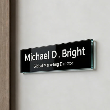Clear Acrylic Name Plate Sign Holder for Office Door or Desk
