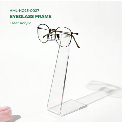 AIMOLLY - Clear Acrylic Eyeglass Frame,Acrylic Glasses Organizer & ShowCase - Clear Sunglasses Holder Stand for Retail Store Display, Desktop Storage (Model: AML-HO25-0027)