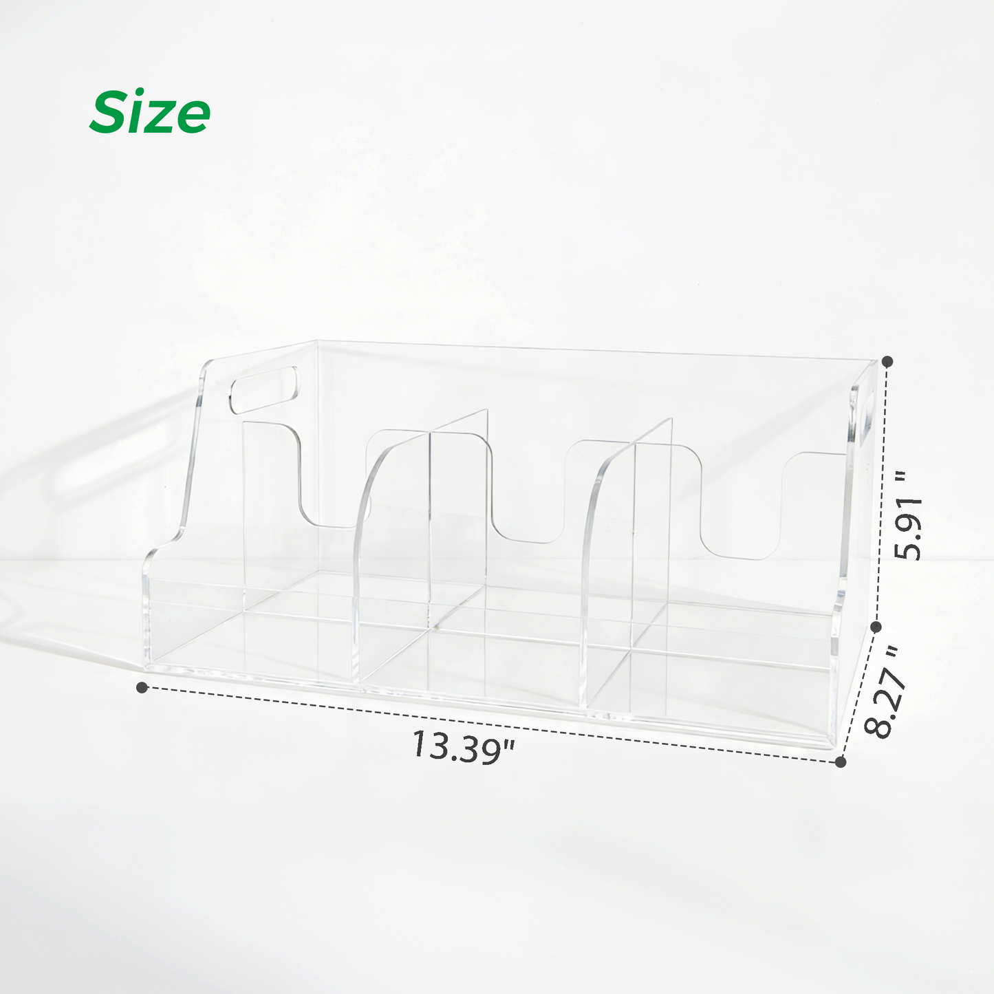 AIMOLLY - Paper cup storage box- 6 Compartment PC Cup & Lid Dispenser, Countertop Coffee Cup and Lid Storage Organizer for Kitchen, Breakroom, Bar & RestaurantModel: AML-HO25-0029)