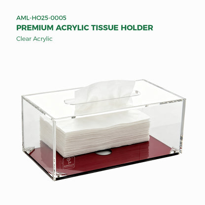 AIMOLLY Clear Acrylic Tissue Box for Office & Home Desktop Storage（AML-HO25-0005）