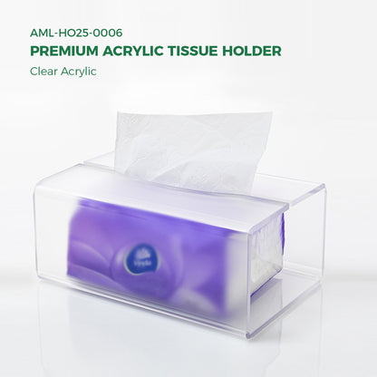 AIMOLLY Clear Acrylic Tissue Box for Office & Home Desktop Storage（AML-HO25-0006）