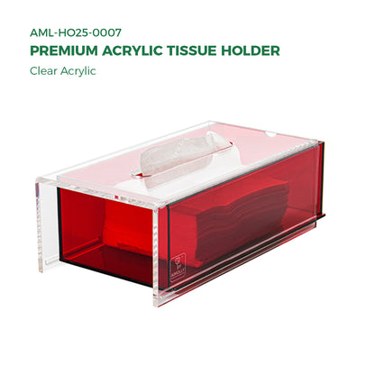 AIMOLLY Clear Acrylic Premium Acrylic Tissue Holder Tissue Box for Office & Home Desktop Storage（AML-HO25-0007/0008）