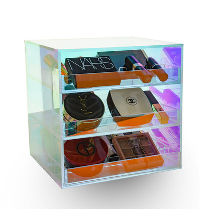 Clear Acrylic Makeup Organizer Set