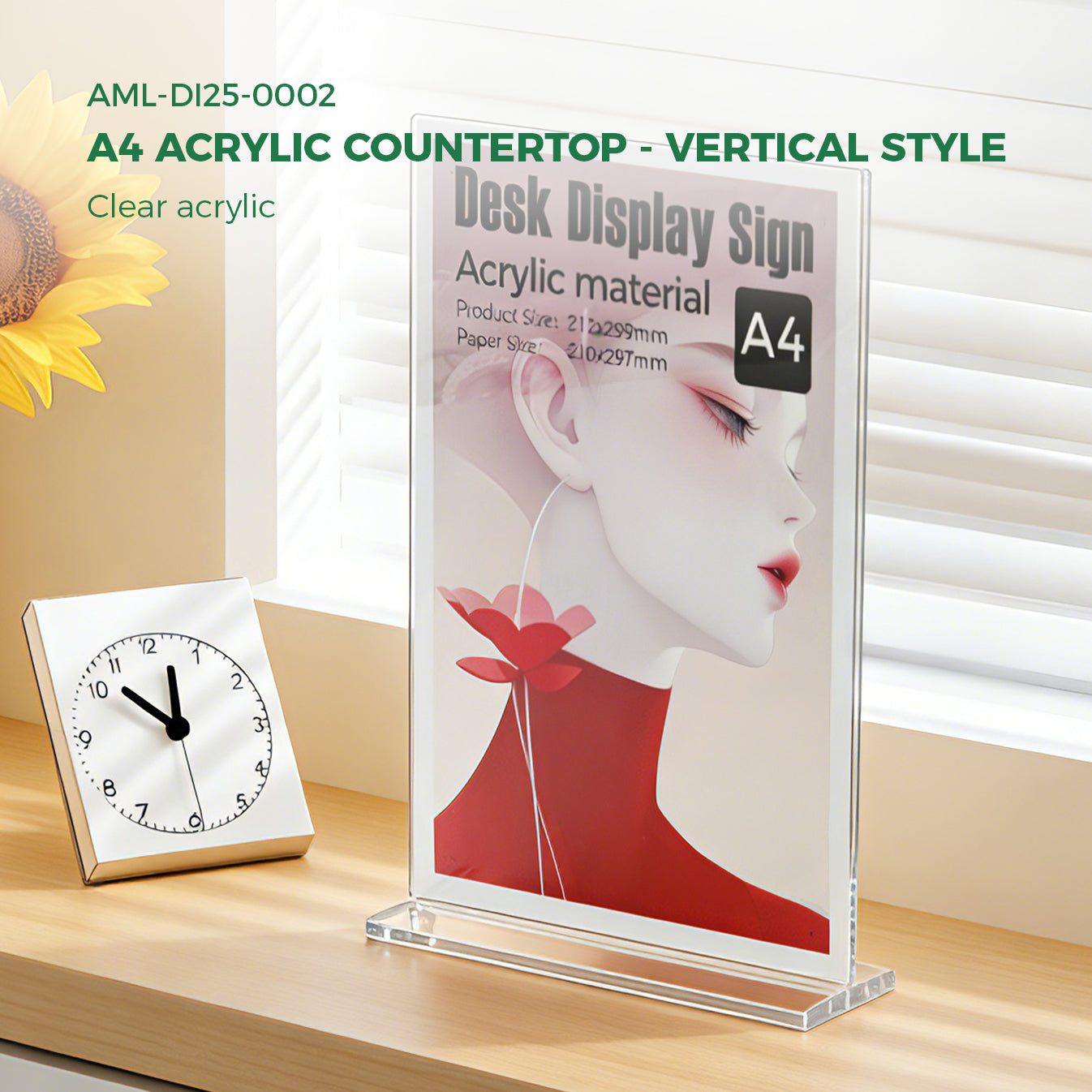 Clear Acrylic A4  Table Tent