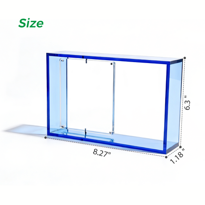 AIMOLLY Clear Acrylic Display Case for Hobby Collectibles, Easy Assemble Dust Cover Showcase & Stackable Storage Box (Model: AML-HO25-0020/0021）