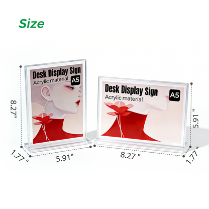 Clear Acrylic A5  Table Tent