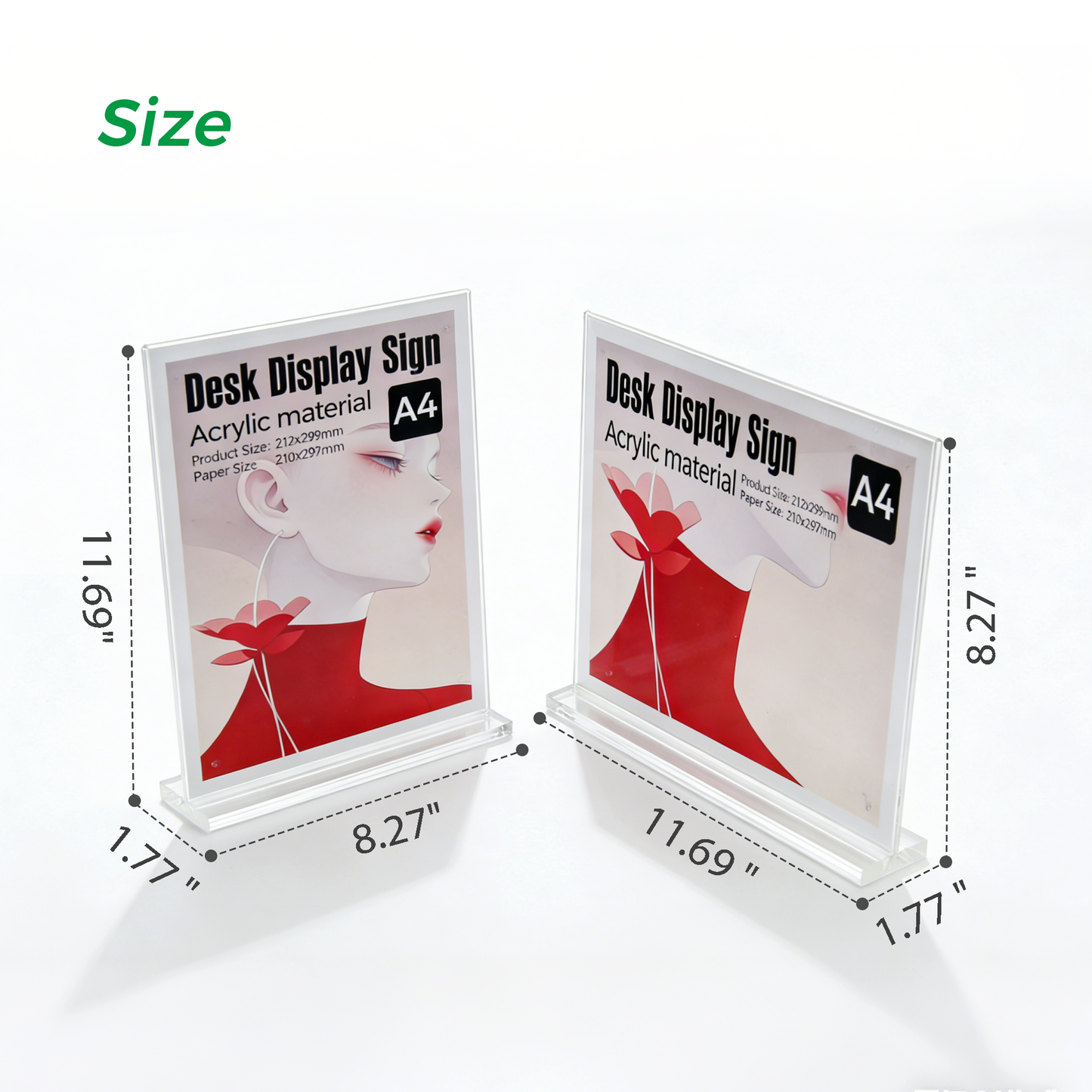 Clear Acrylic A4  Table Tent