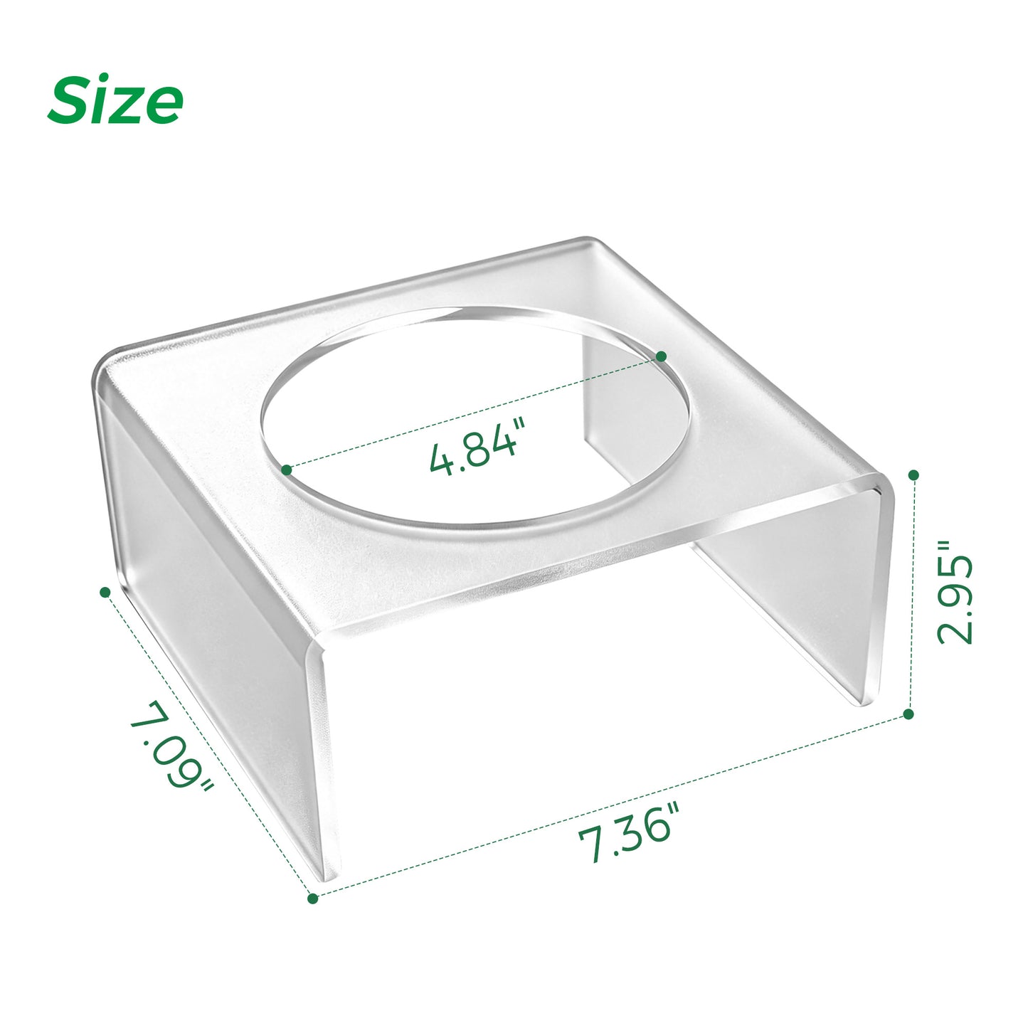 AIMOLLY acrylic  Elevated Dog/Cat Feeder， Elevated Dog/Cat Feeder，AML-PE25-0012/13