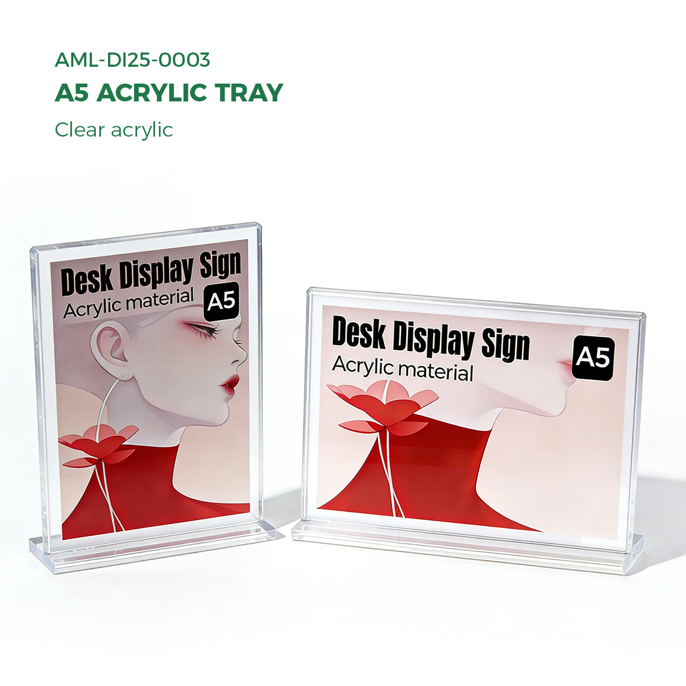 Clear Acrylic A5  Table Tent