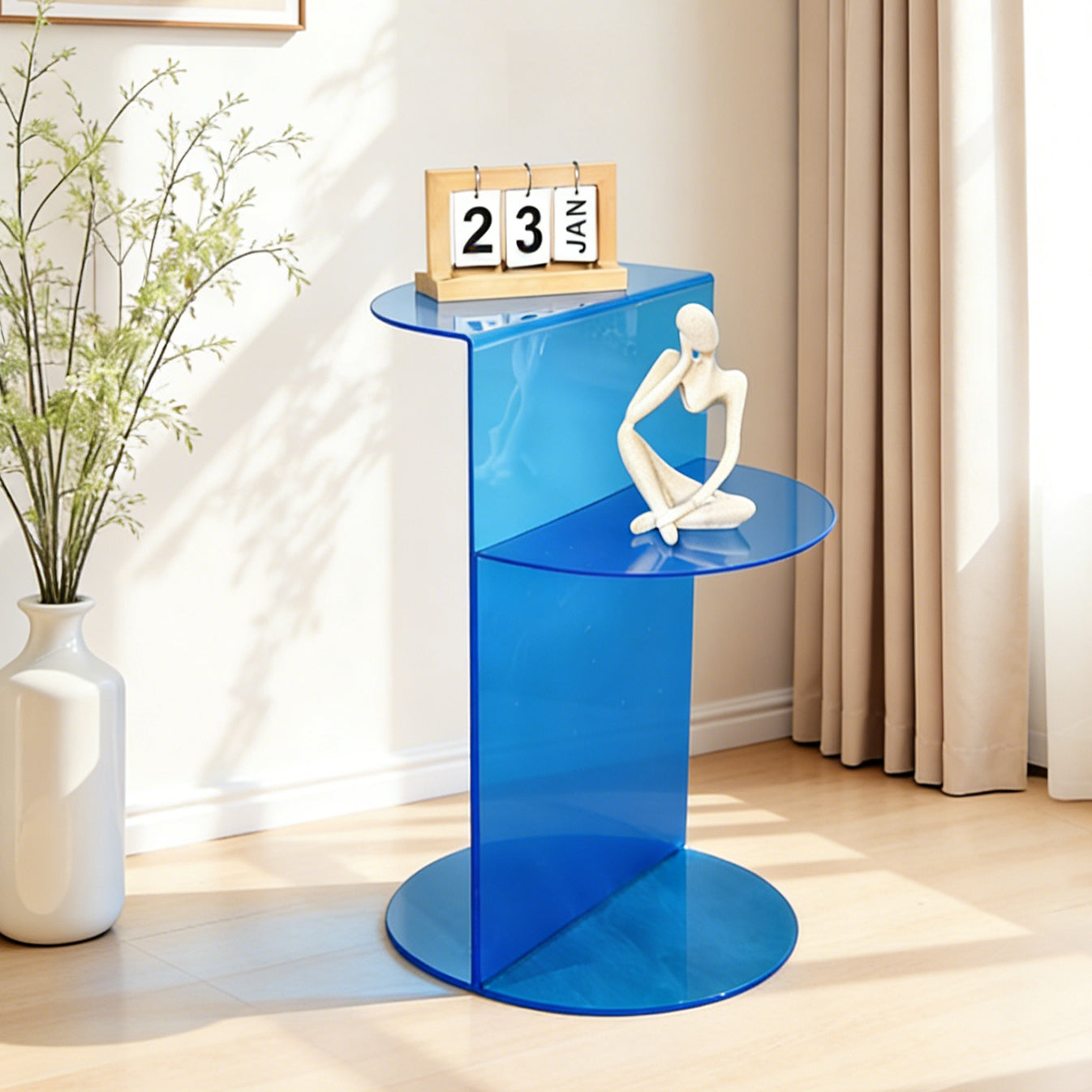 Clear Acrylic round table（2-tier）