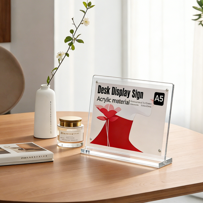 Clear Acrylic A5  Magnetic Table Tent