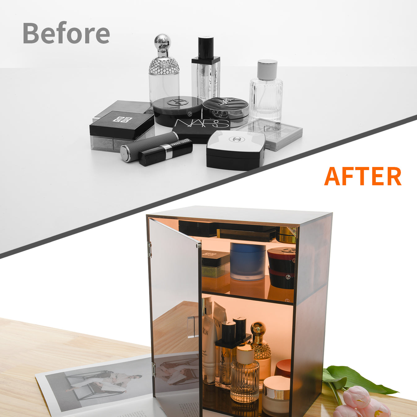 Clear Acrylic  Makeup Organizer