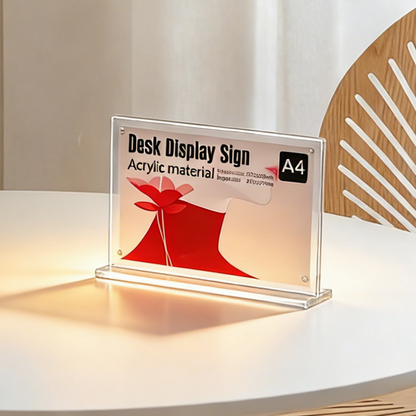 Clear Acrylic A4  Magnetic Table Tent