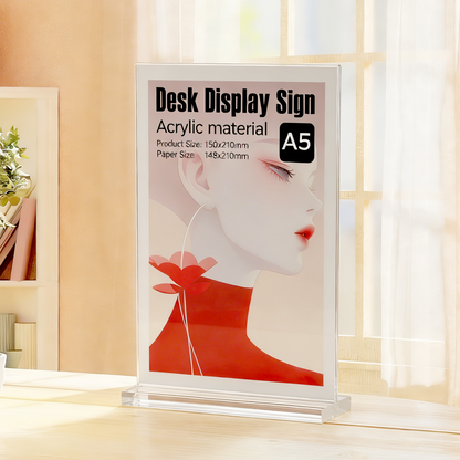 Clear Acrylic A5  Table Tent