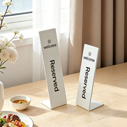 Clear Acrylic Silk-Screened Table Tent - Reserved