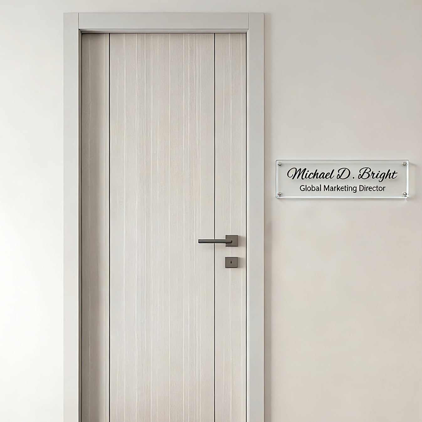Clear Acrylic Name Plate Sign Holder for Office Door or Desk