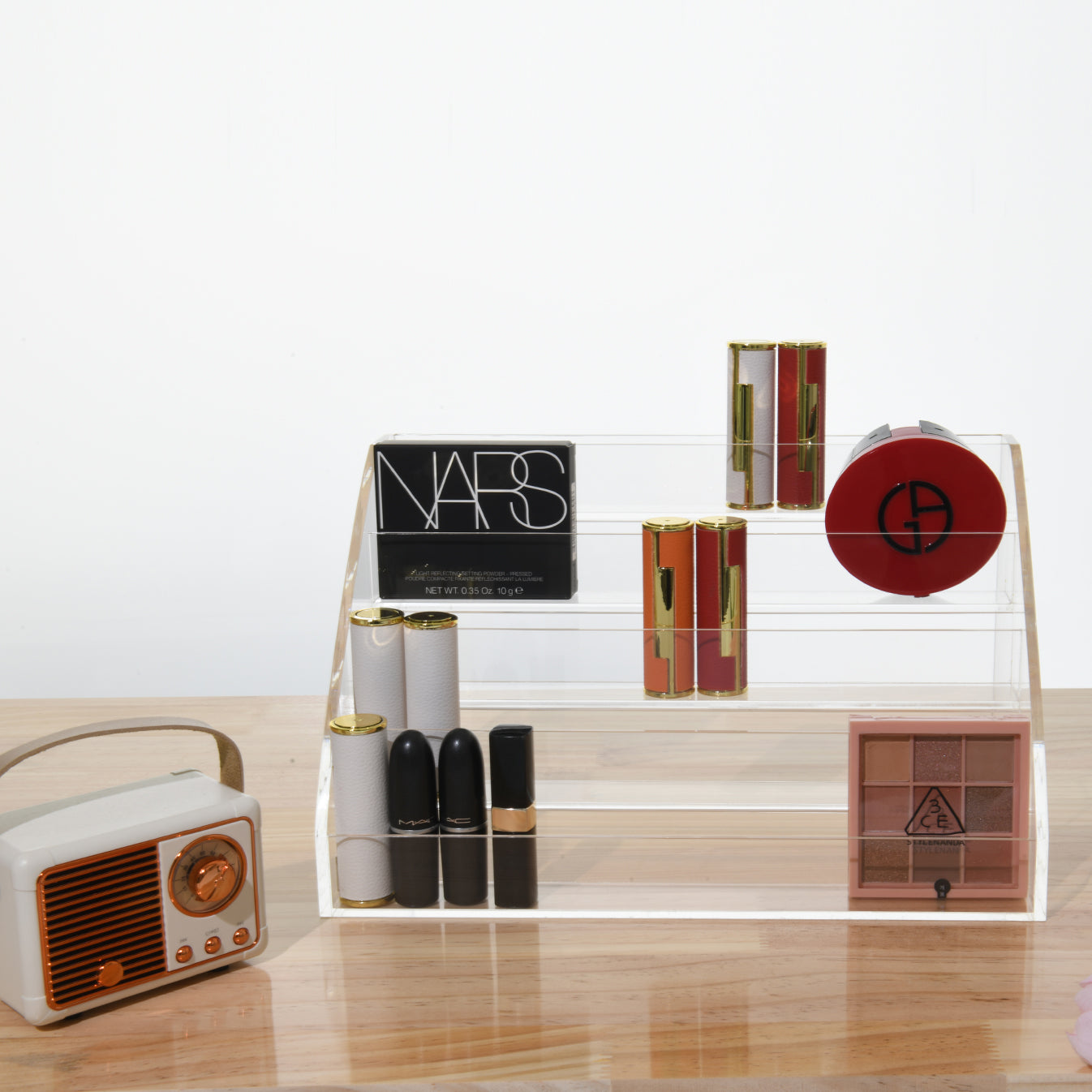 Clear Acrylic  Trapezoidal storage box