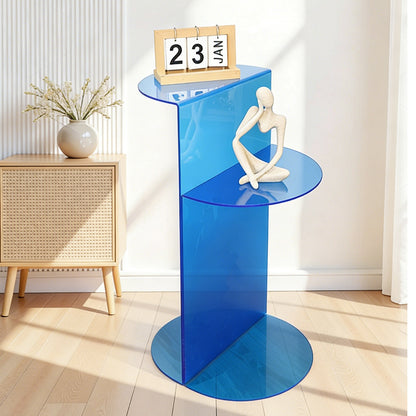 Clear Acrylic round table（2-tier）