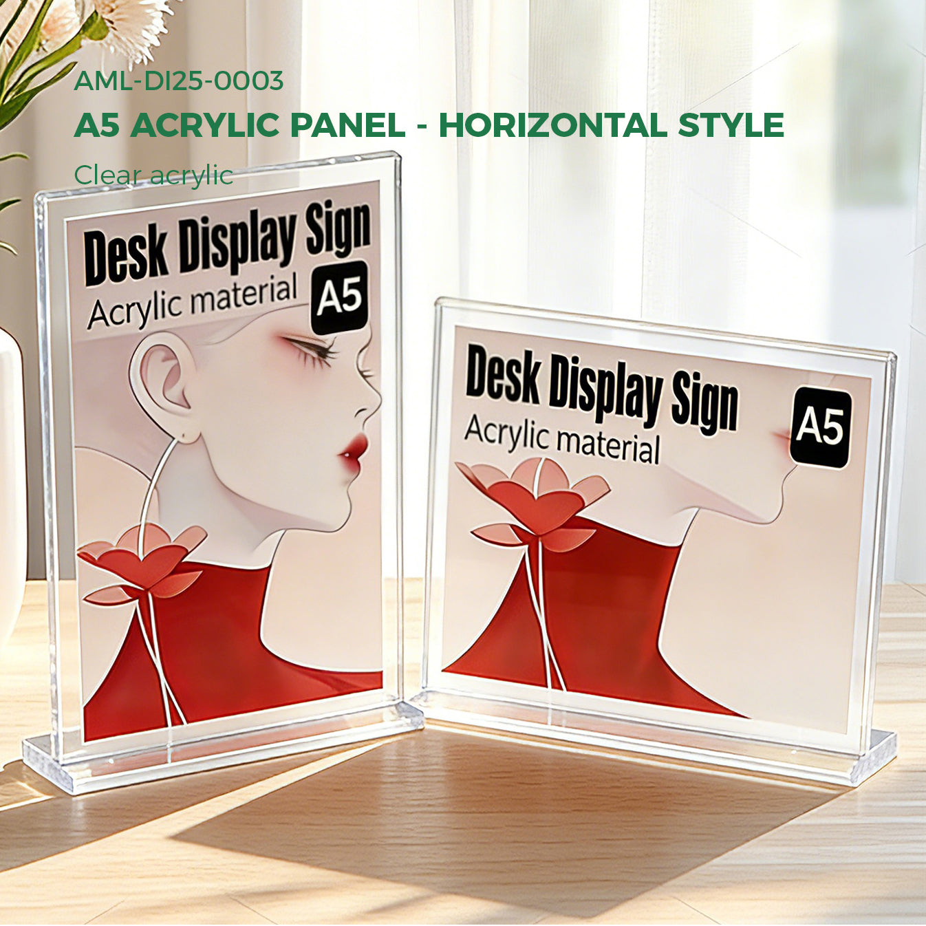 Clear Acrylic A5  Table Tent