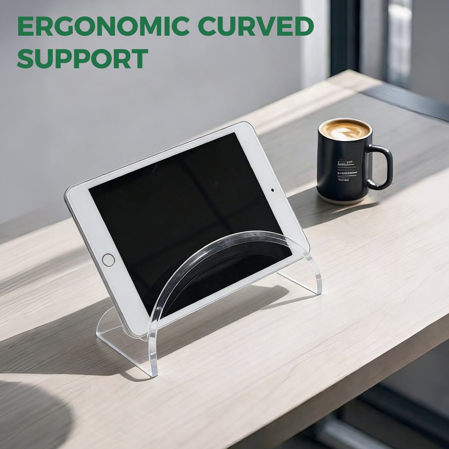 AIMOLLY Laptop Stand, Acrylic Vertical Laptop Acrylic Invisible Desk Laptop Dock Vertical Laptop Computer Rack Space-Saving Storage Device (Model AML-058)