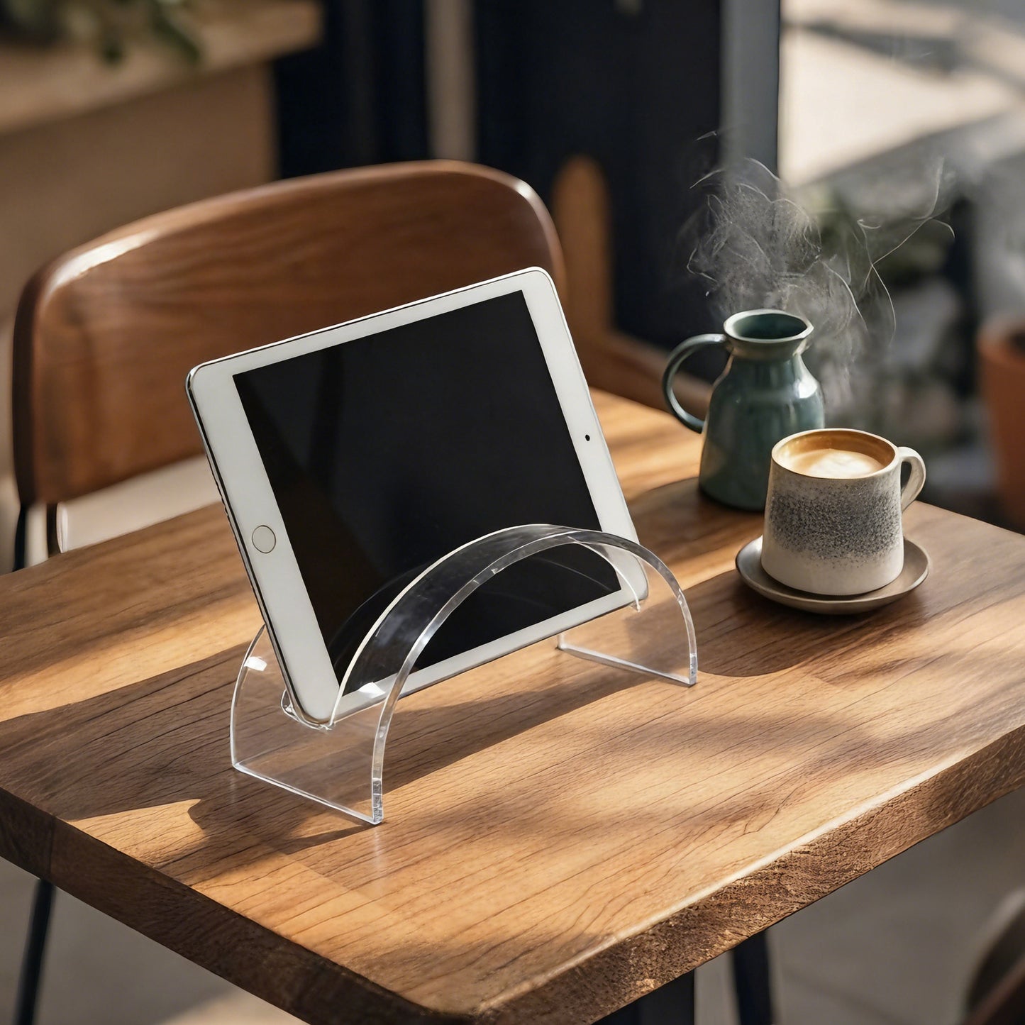 AIMOLLY Laptop Stand, Acrylic Vertical Laptop Acrylic Invisible Desk Laptop Dock Vertical Laptop Computer Rack Space-Saving Storage Device (Model AML-058)
