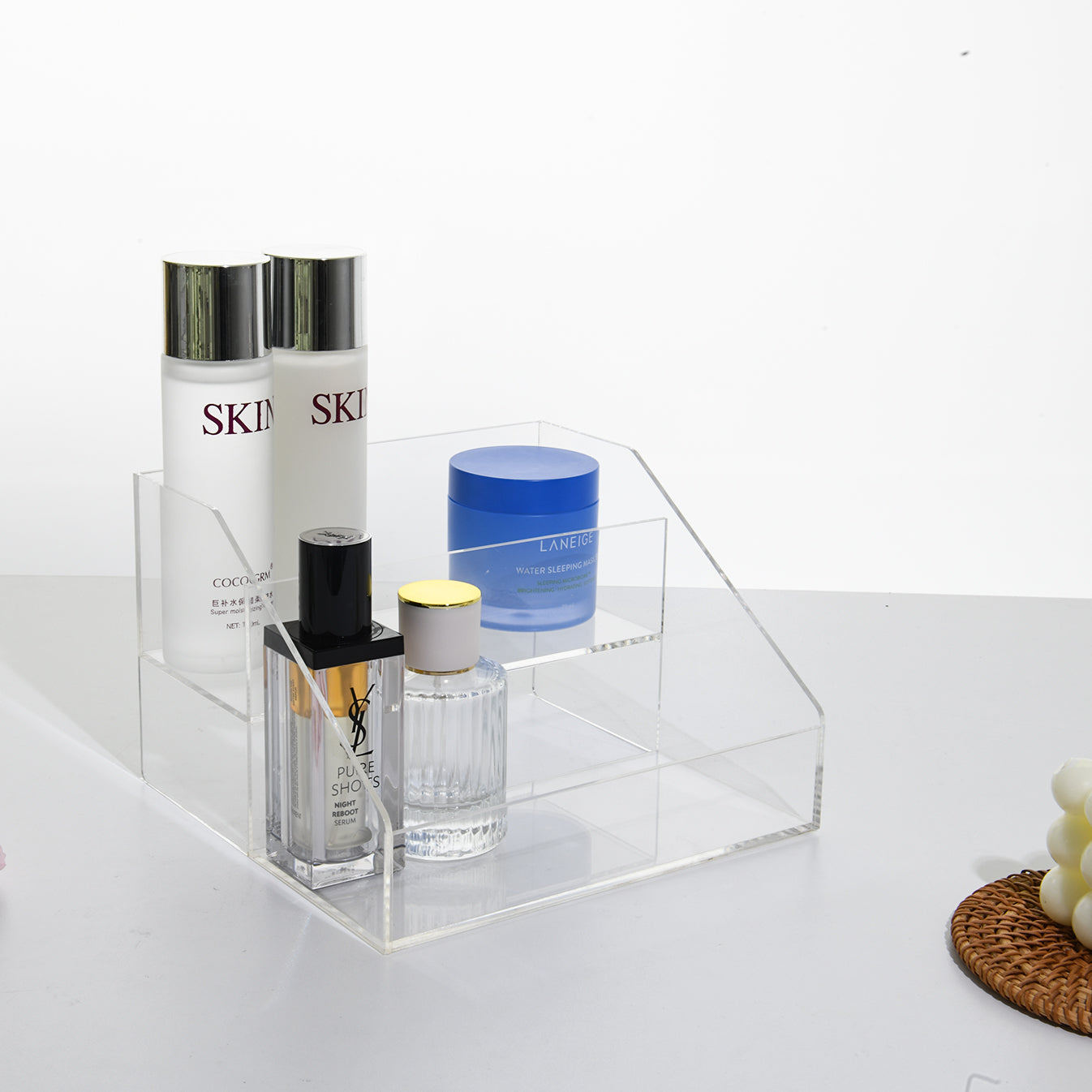 Clear Acrylic Trapezoidal storage box