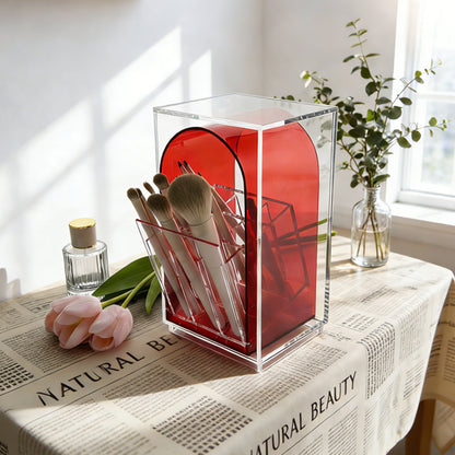 Clear Acrylic Makeup Organizer Set