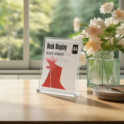 Clear Acrylic A4  Magnetic Table Tent