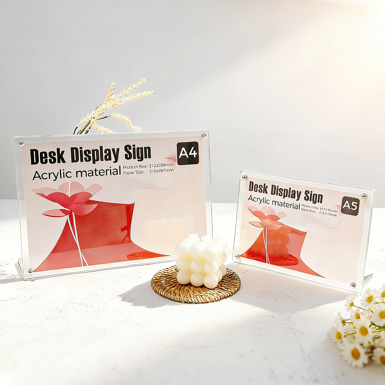Clear Acrylic A4/A5 Magnetic Kickstand Tent