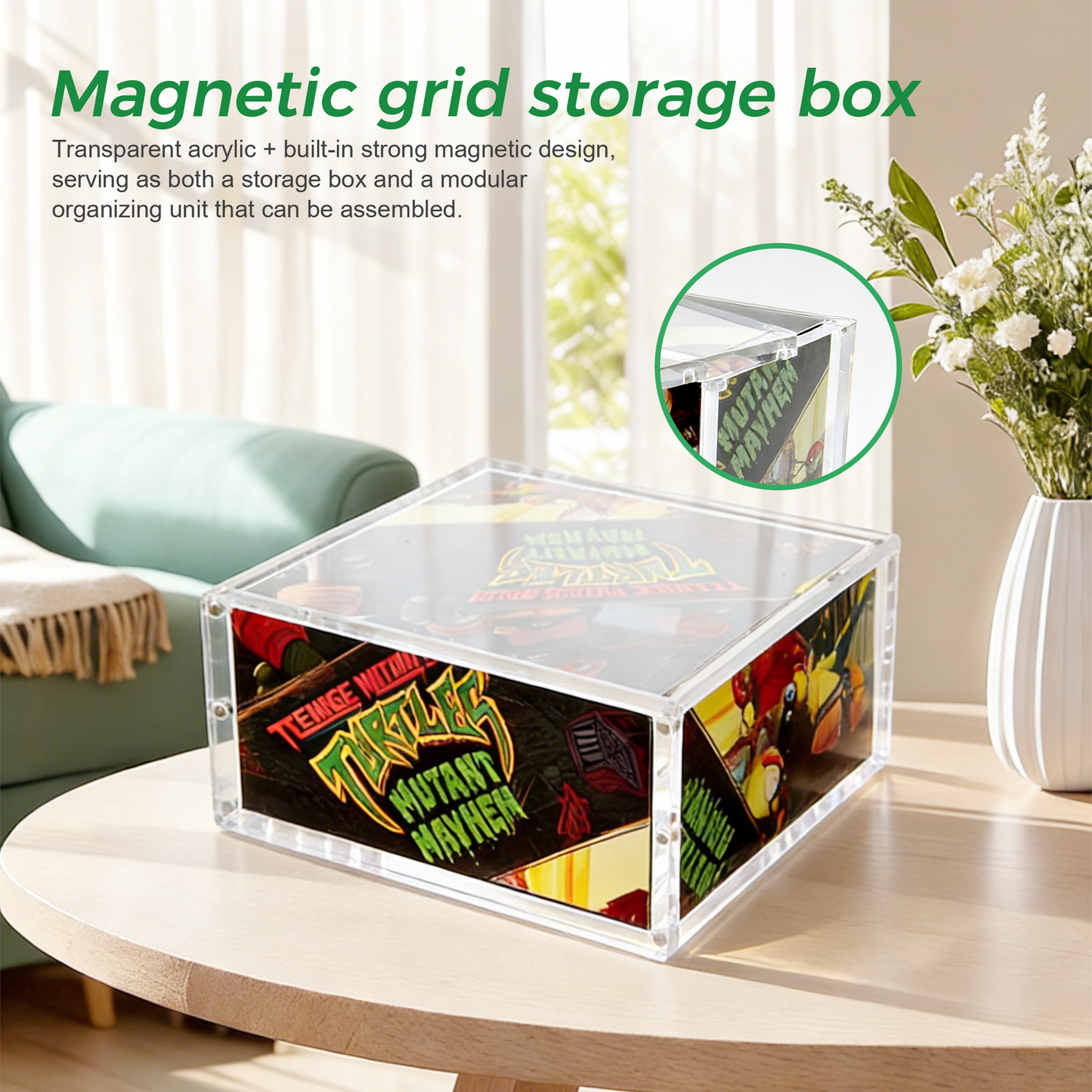AIMOLLY - Transparent Acrylic Magnetic Display Box - Balanced Treasure Box (Premium Acrylic Display Protection Box, Model: AML-HO25-0028)