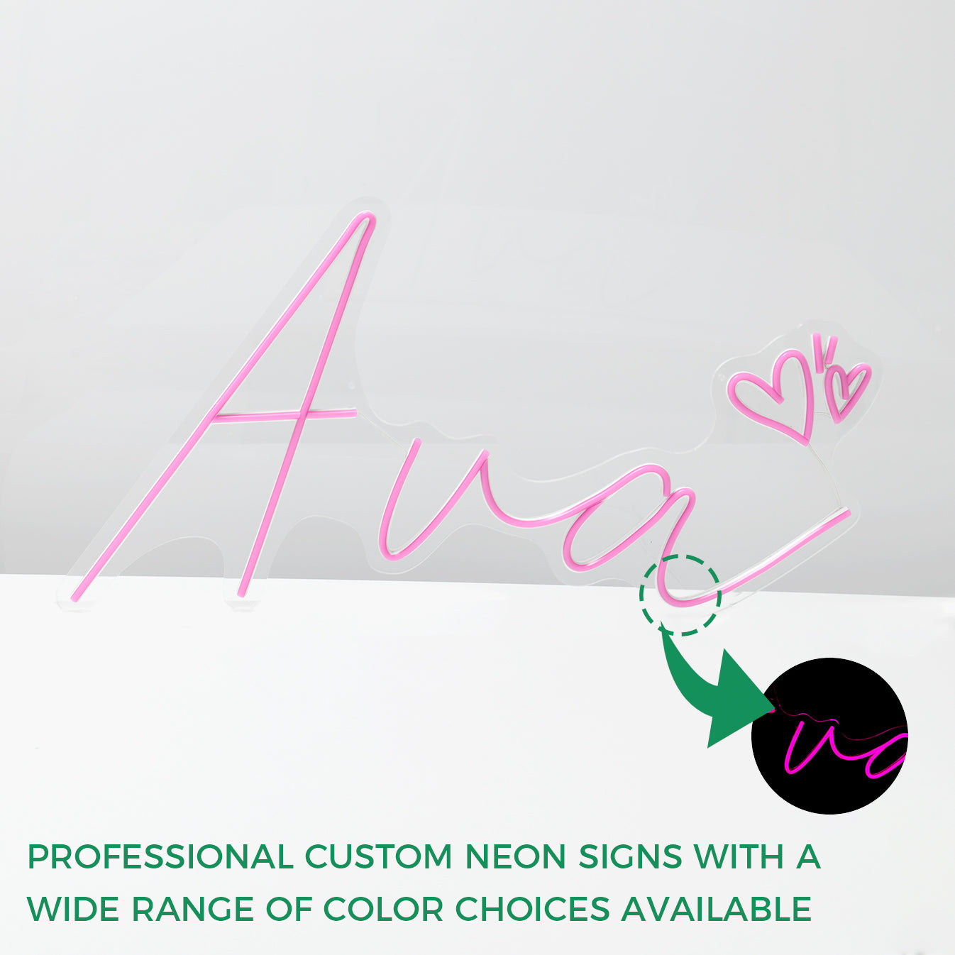 Clear Acrylic LED Neon Hand Sign