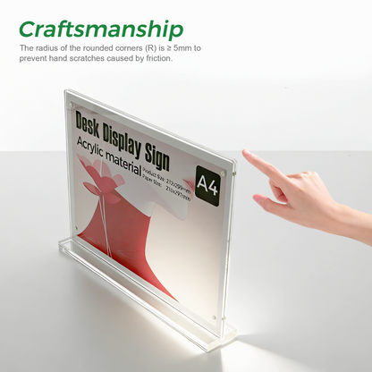 Clear Acrylic A4  Magnetic Table Tent